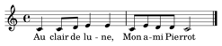 « Au clair de lune »