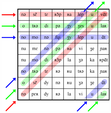 Second diagonnet oblique 8×8
